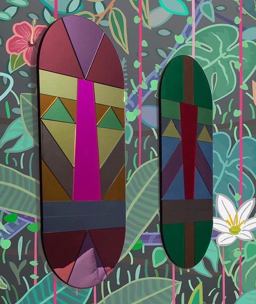 Miroir Tribal Mirrors 112,5 cm au design ethnique par Marcantonio X Seletti
