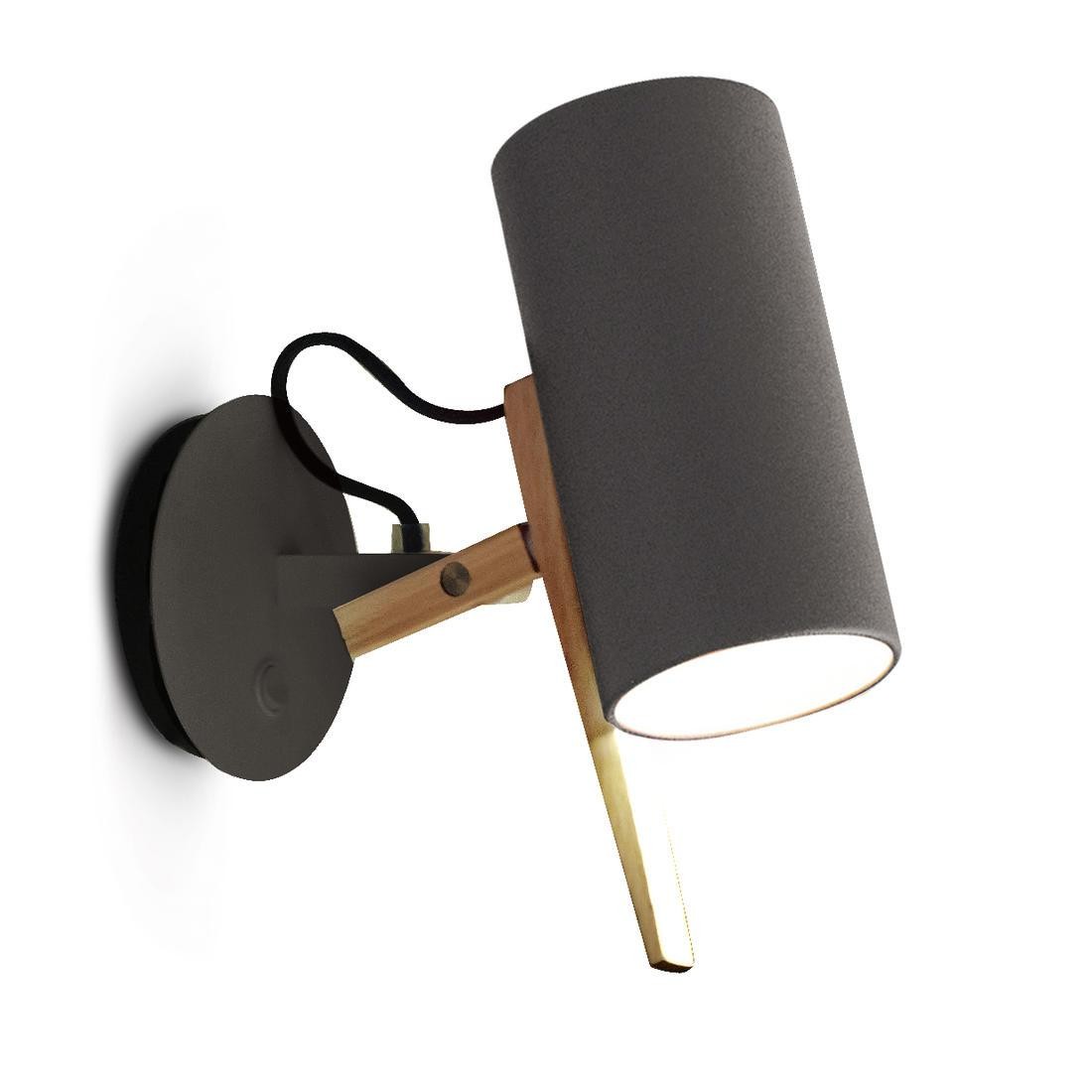 Applique murale Liseuse Scantling avec double bras articulé en bois par Mathias Hahn - Marset