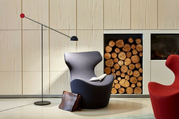 Lampadaire Copérnica LED avec bras articulé en acier par Ramírez i Carrillo - Marset
