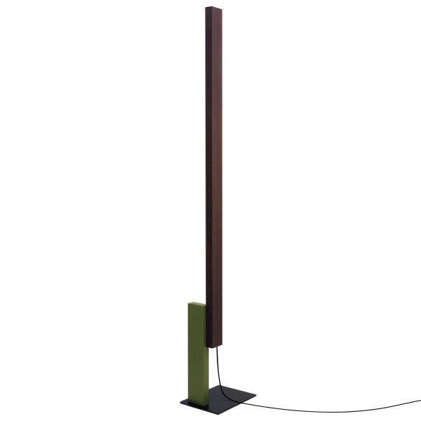 Lampadaire High Line LED en bois de chêne par Josep Lluís Xuclà - Marset