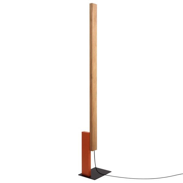 Lampadaire High Line LED en bois de chêne par Josep Lluís Xuclà - Marset