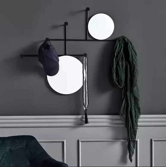 Miroirs porte manteaux Mirror au design graphique par Nordal