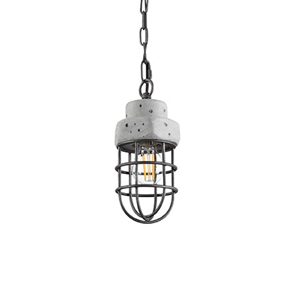 Suspension design Chantier Ø11 cm en béton au design industriel