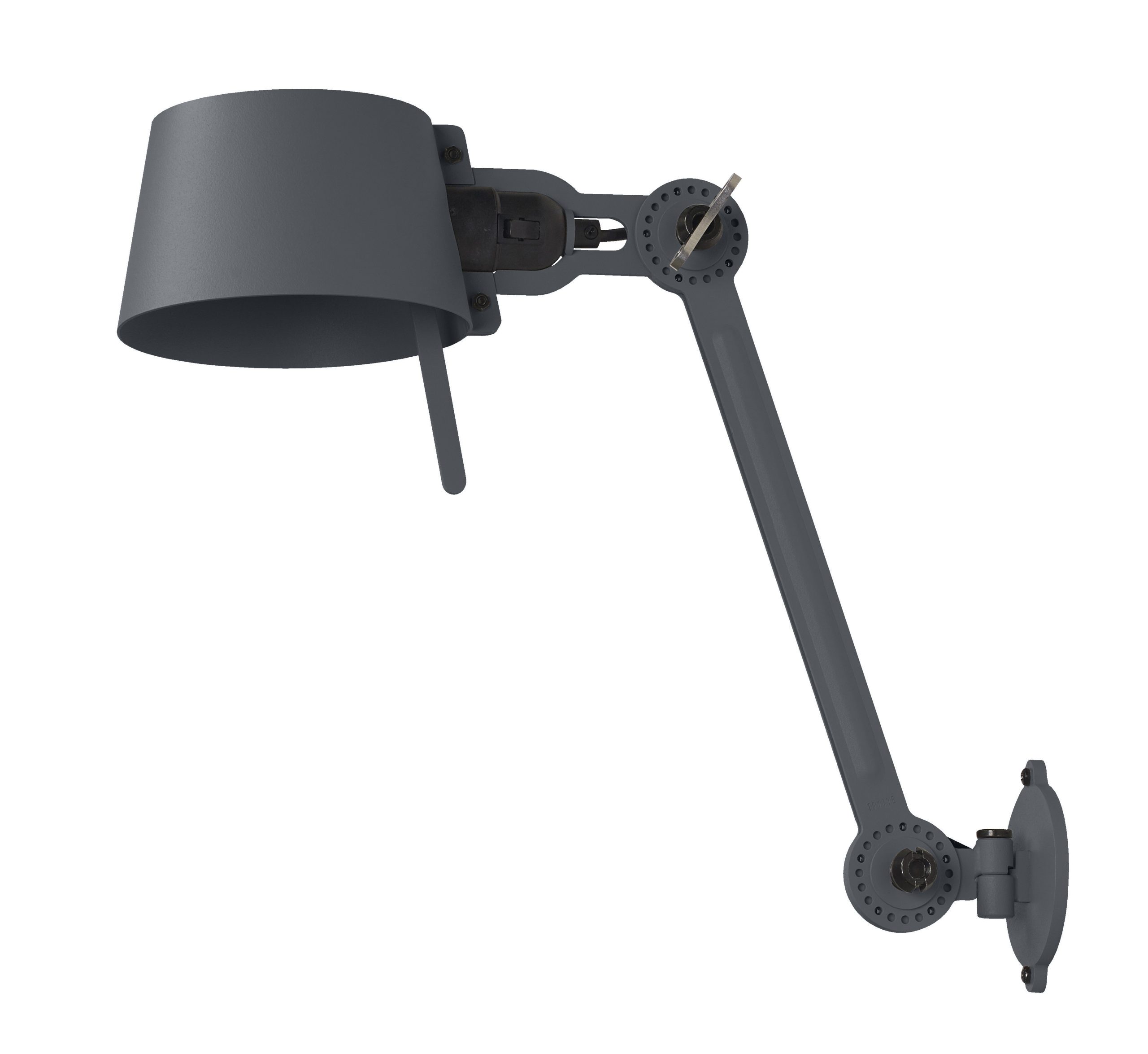 Applique liseuse Bolt latéral avec bras articulé au design industriel par Anton de Groof X Tonone