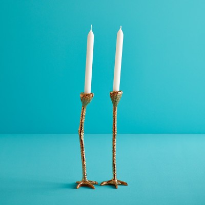 Bougeoir design Long Legs Or par Jasmin Djerzic