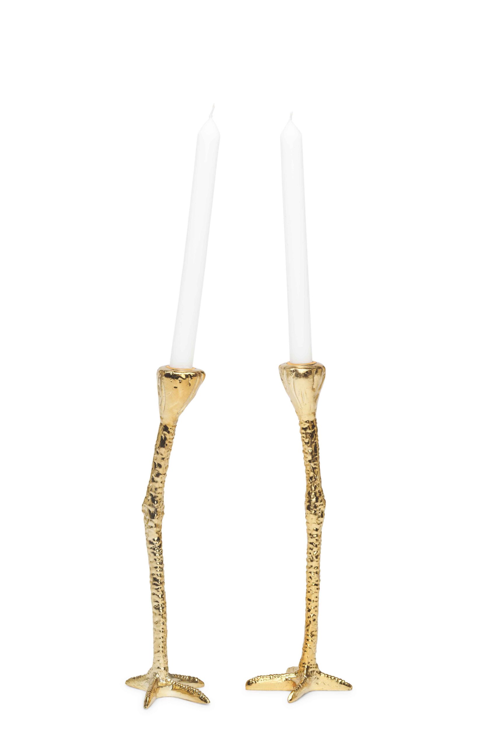 Bougeoir design Long Legs Or par Jasmin Djerzic