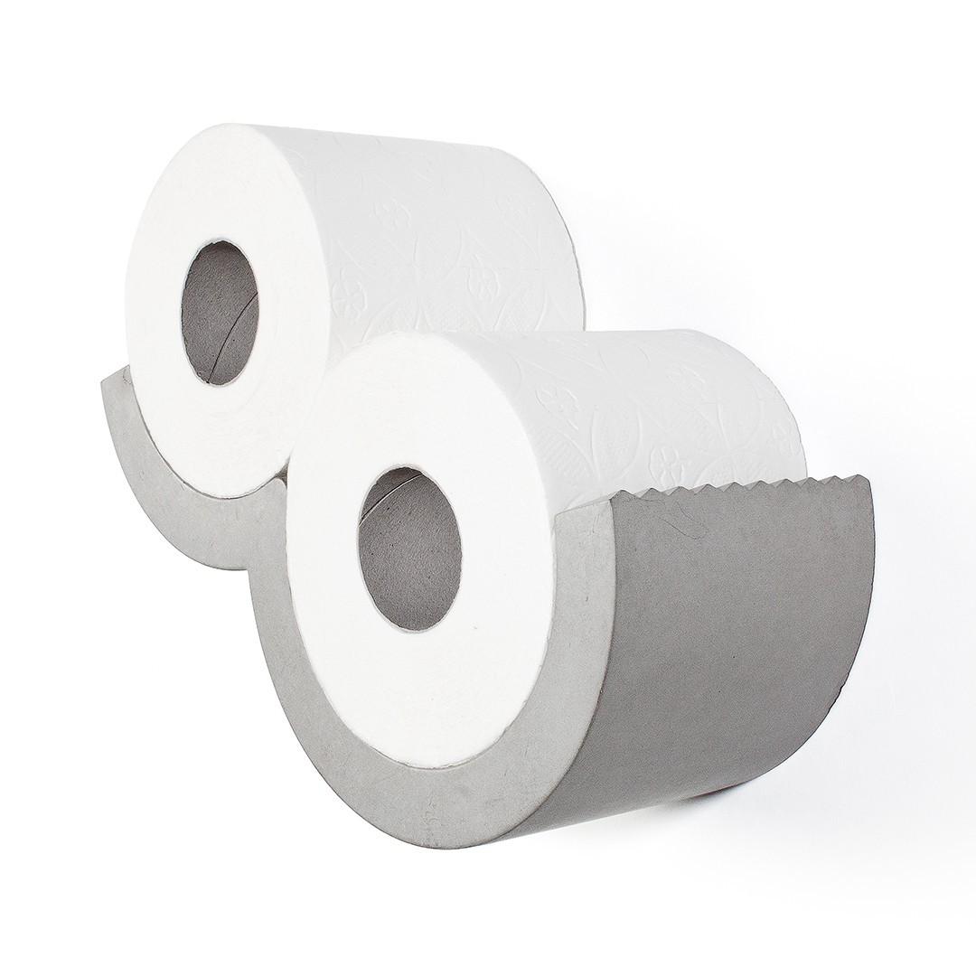 Distributeur de papier toilette Cloud en béton par Lyon Beton