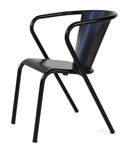 Chaise de bistrot portugais en métal Gonçalo au style vintage