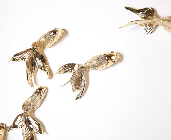 Horloge design poisson Goldfish Gold X CLOCK par Haoshi