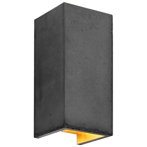 Applique Design B8 Cubic réctangulaire Noir en béton par Gant Light