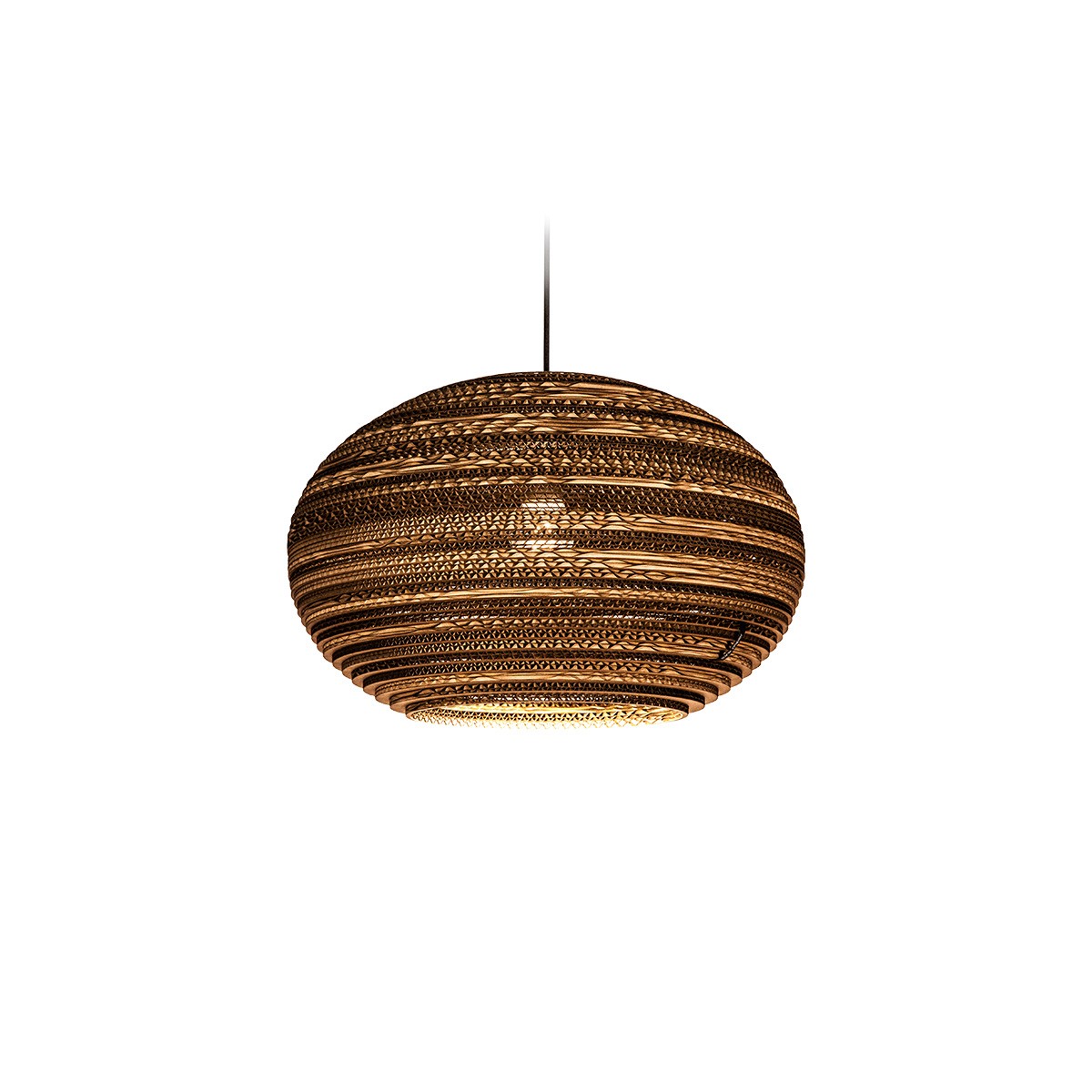 Suspension en carton Lazy Ø 44 cm au design naturel par Think Paper