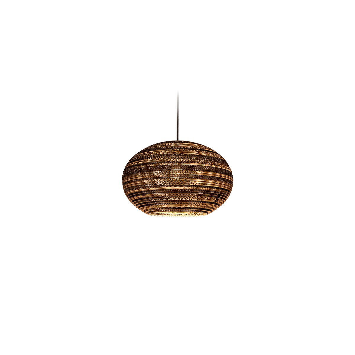 Suspension en carton Lazy Ø 29 cm au design naturel par Think Paper