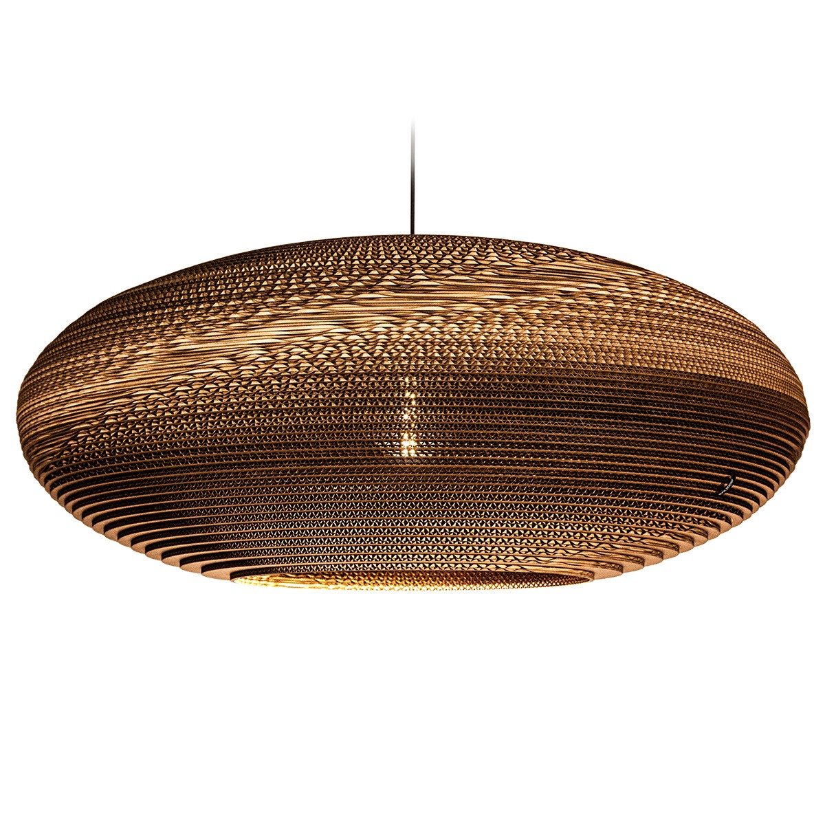 Suspension en carton Jazzy Ø 89 cm au design naturel par Think Paper