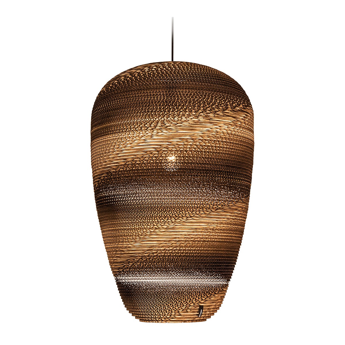 Suspension en carton Baggy Ø 44 cm au design naturel par Think Paper