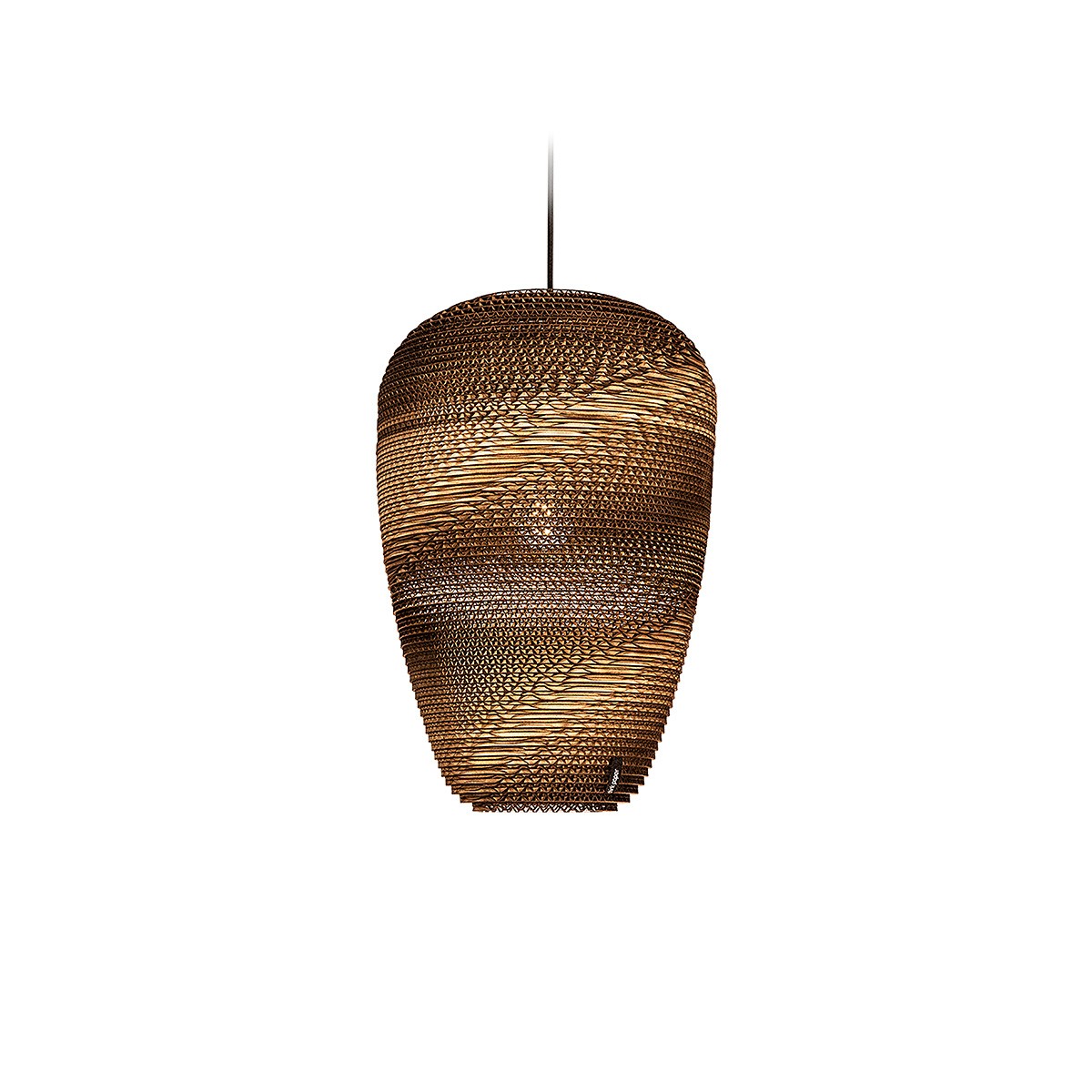 Suspension en carton Baggy Ø 29 cm au design naturel par Think Paper