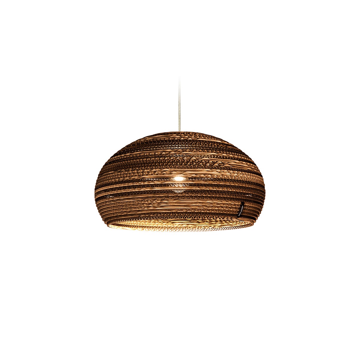 Suspension en carton Dandy Ø44 cm au design naturel par Think Paper
