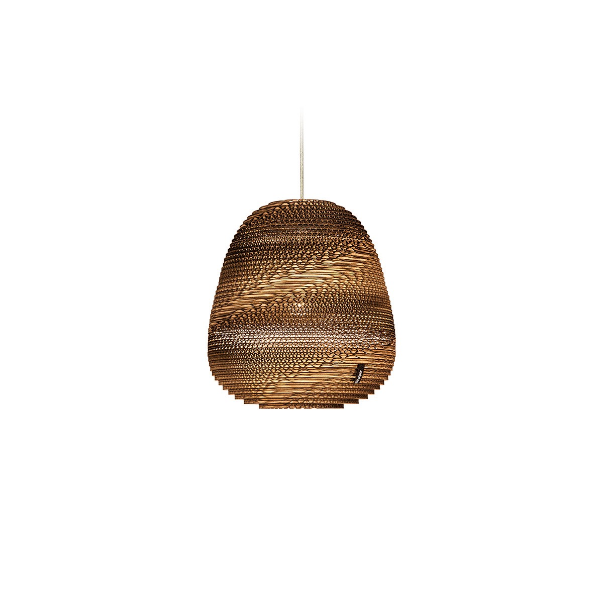 Suspension en carton Binky Ø29 cm au design naturel par Think Paper
