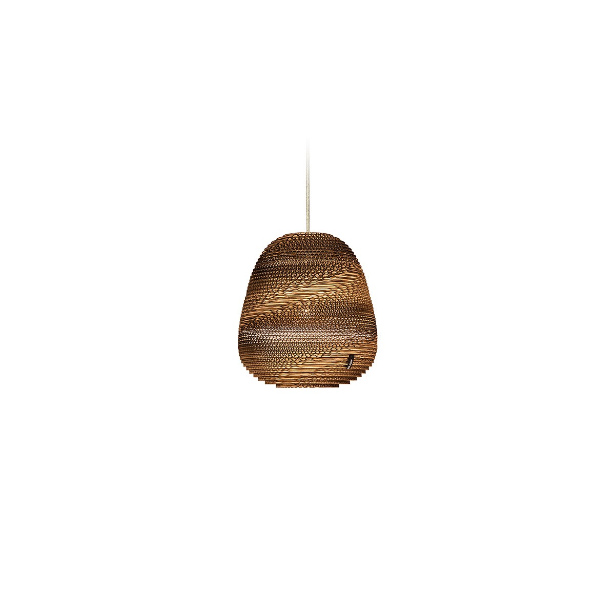 Suspension en carton Binky Ø21 cm au design naturel par Think Paper