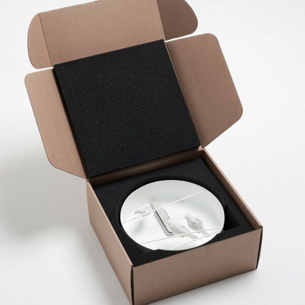Horloge design oiseaux Sparrow X ROUND CLOCK par le studio Haoshi