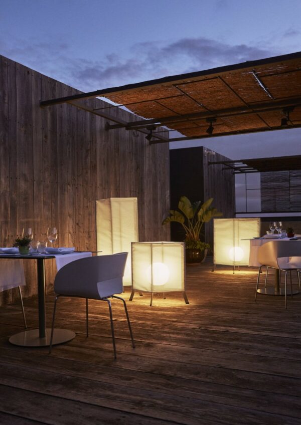 Lampadaire Laflaca en acier inoxydable par Joan Gaspar x Marset