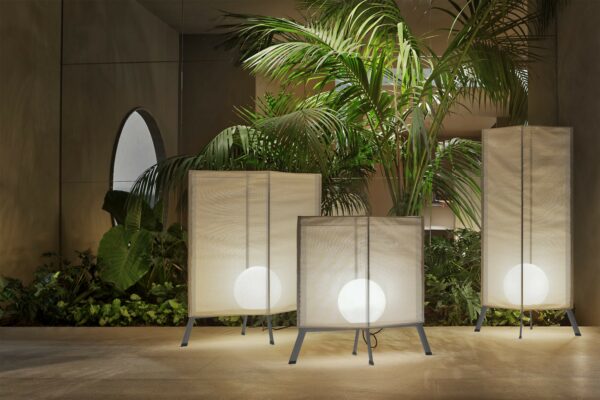 Lampadaire Laflaca en acier inoxydable par Joan Gaspar x Marset