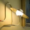 Lampe à poser / Applique Turbaya en laiton en forme de gramophone au design chic et élégant