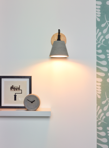 Applique murale Passo en bois et béton au design scandinave