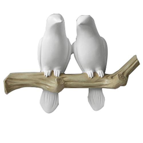 Patère murale Birdy's en résine avec oiseaux au design naturel