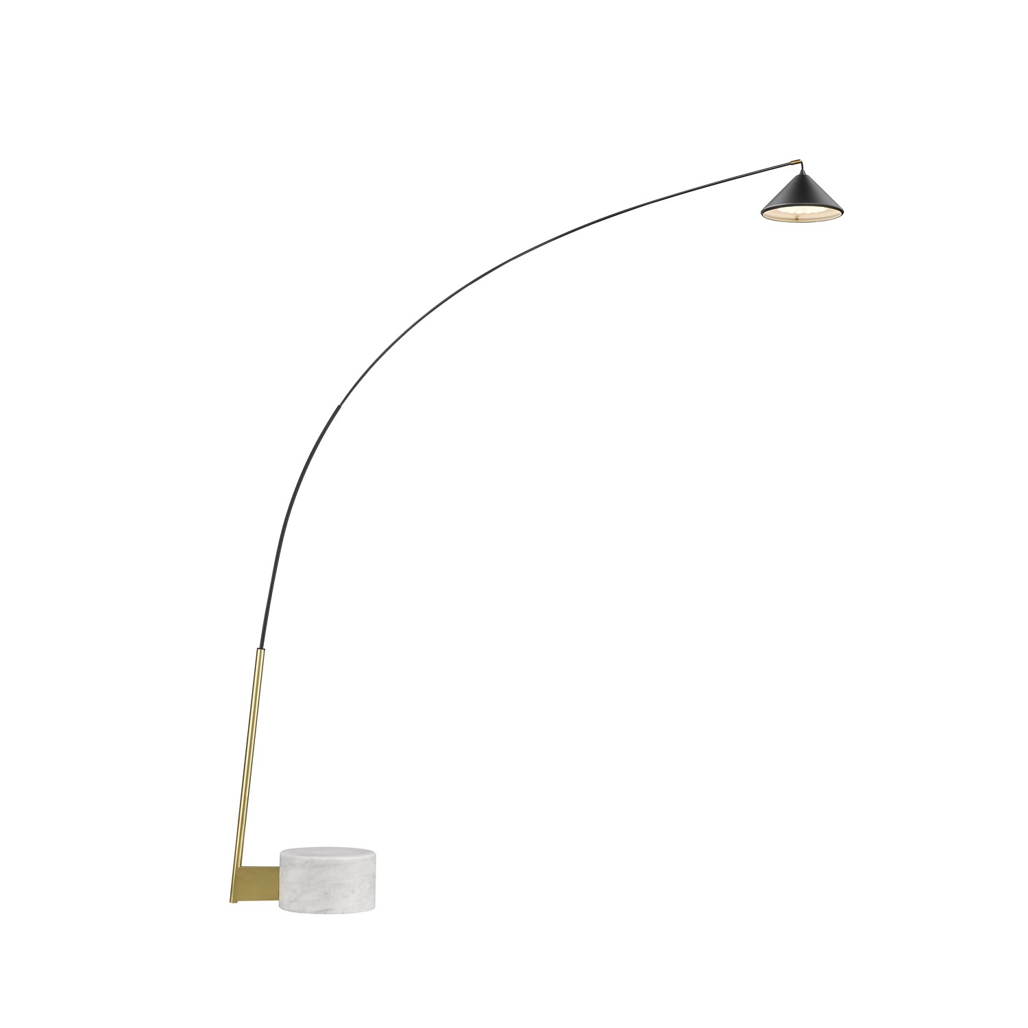 Lampadaire Flex LED en acier et carbone par Seyvaa