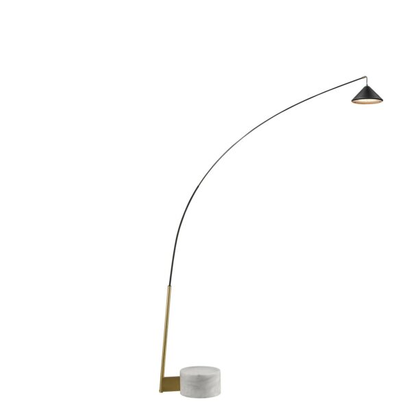 Lampadaire Flex LED en acier et carbone par Seyvaa