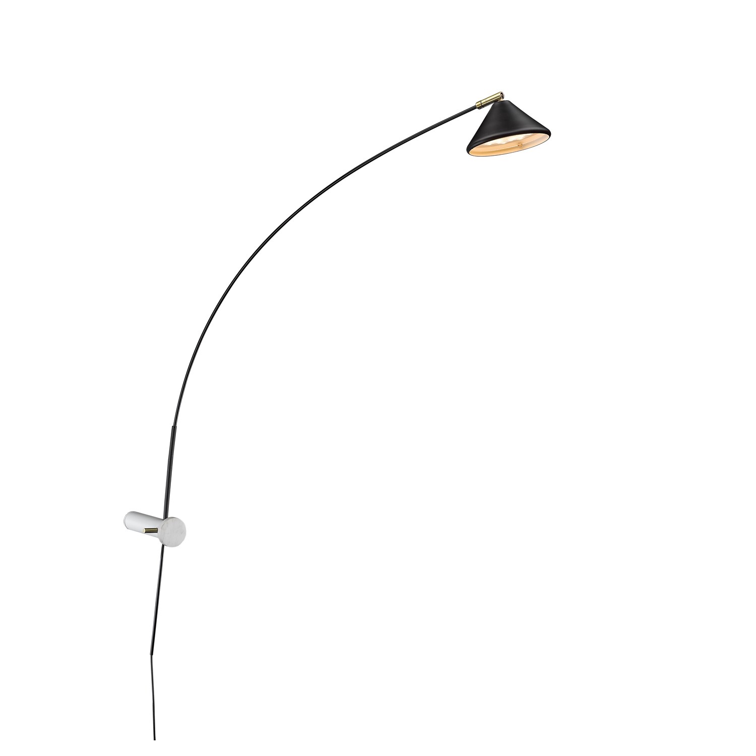 Applique déportée Flex LED en acier et carbone par Seyvaa