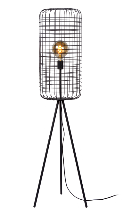 Lampadaire Raldo en métal au design vintage industriel