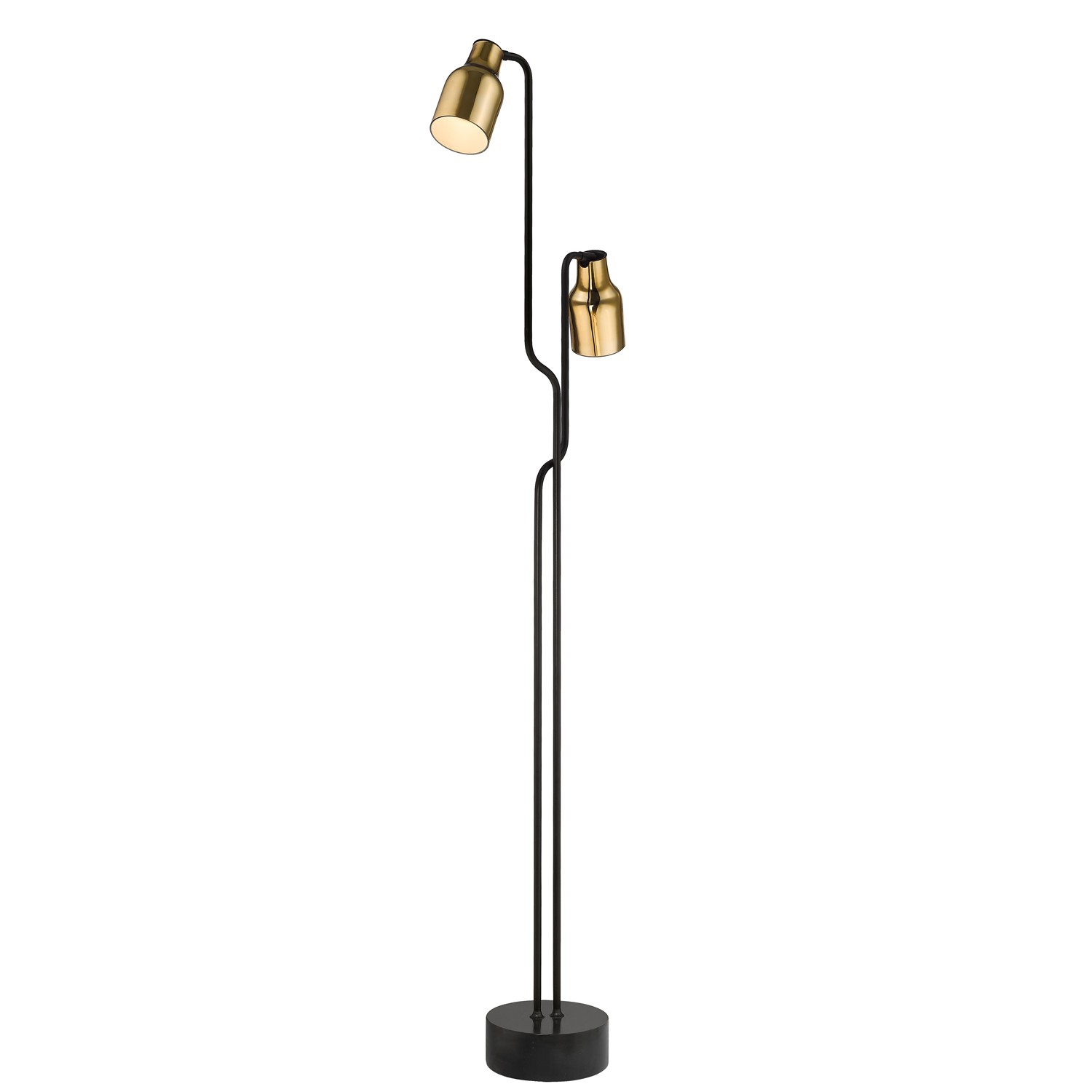 Lampadaire LED Super 2 en acier, verre et marbre par Seyvaa