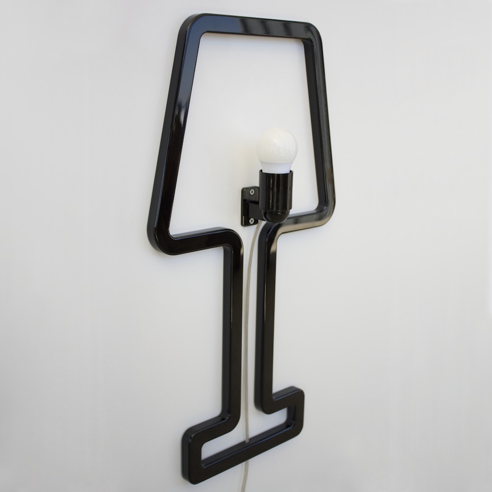 Lampe murale au design minimaliste Coloredshape en bois par Sabrina Fossi