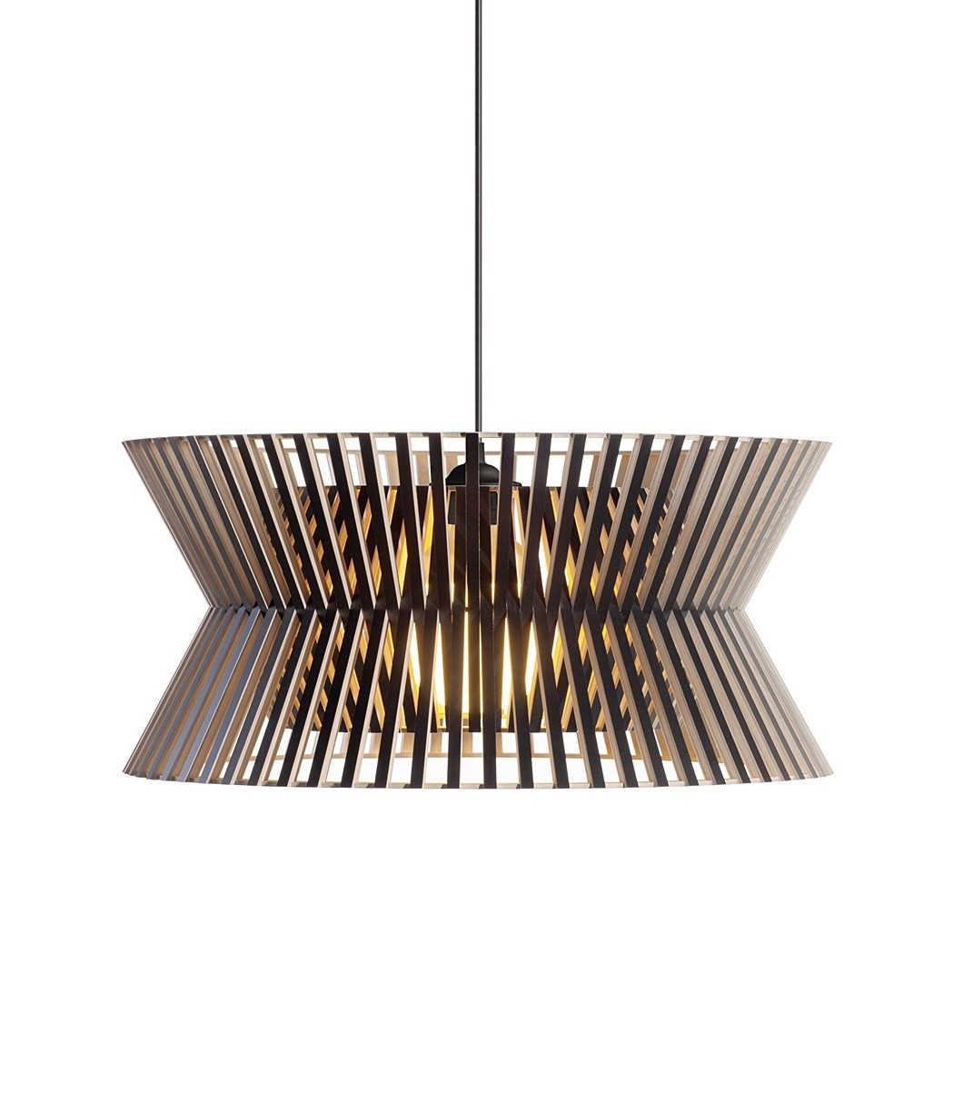 Suspension au design scandinave Kontro 6000 en bois naturel
