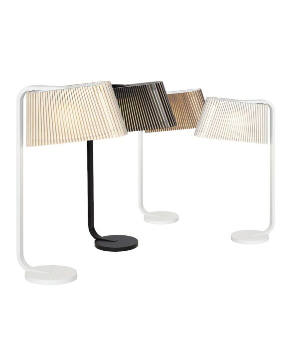 Lampe à poser Led au design scandinave Owalo 7020 en bois naturel
