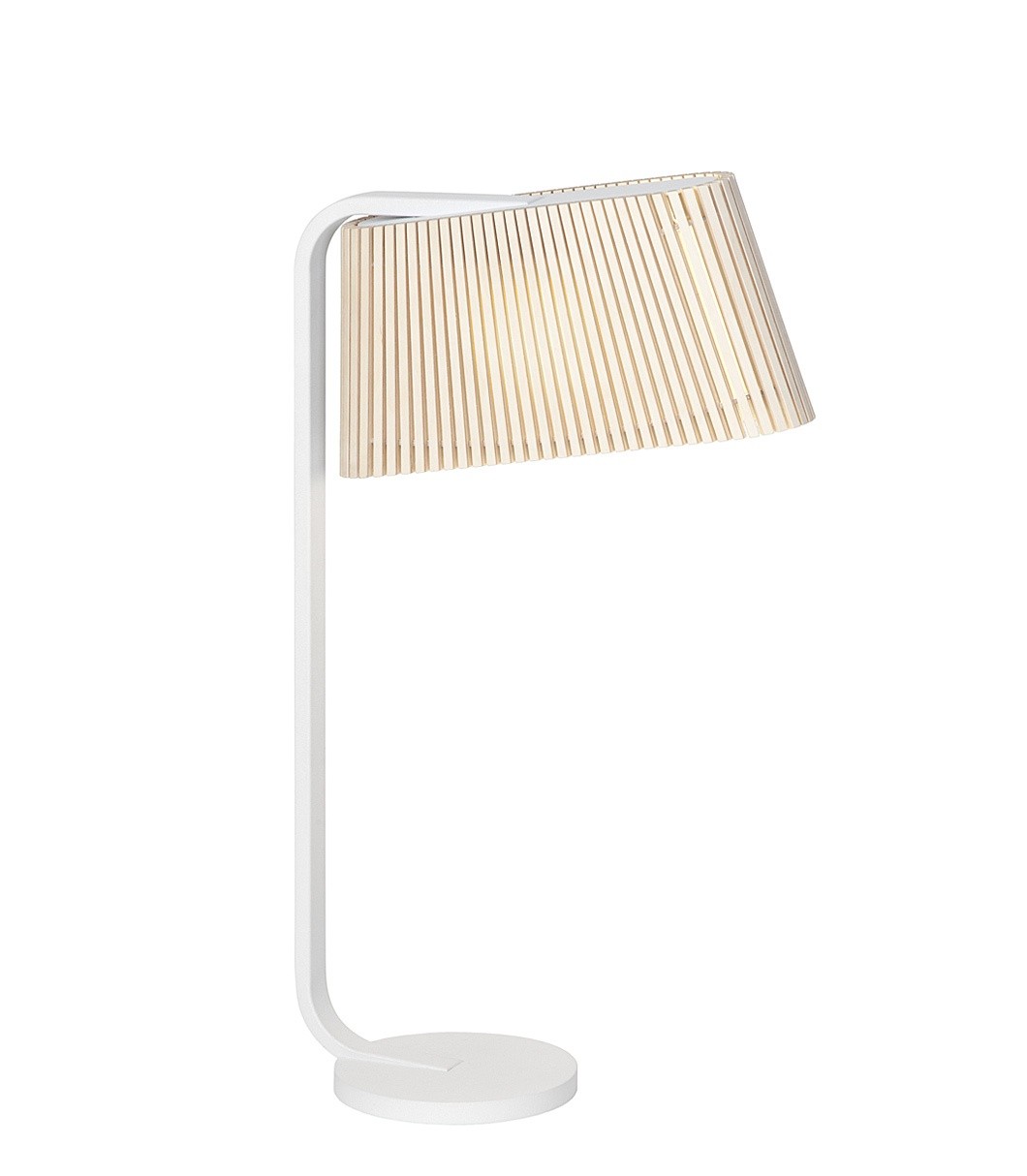 Lampe à poser Led au design scandinave Owalo 7020 en bois naturel