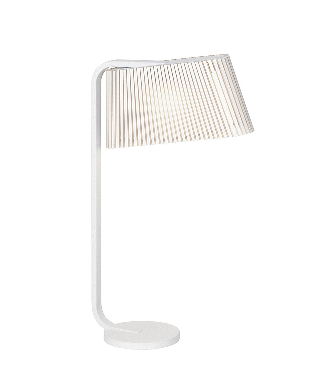 Lampe à poser Led au design scandinave Owalo 7020 en bois naturel