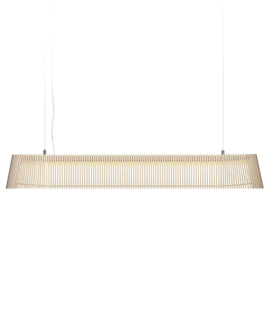 Suspension Led au design scandinave Owalo 7000 en bois naturel