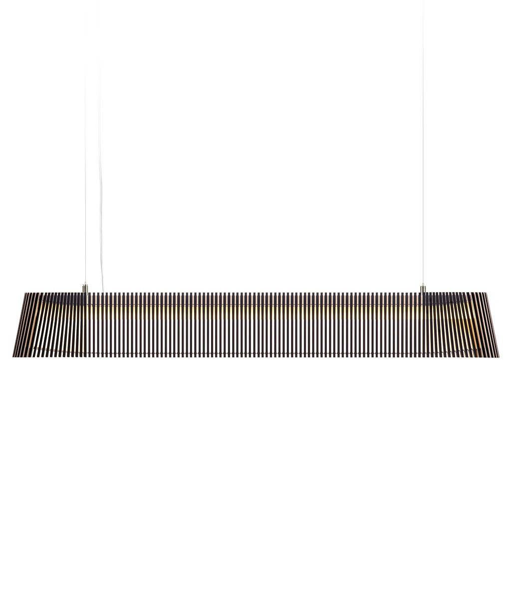 Suspension Led au design scandinave Owalo 7000 en bois naturel