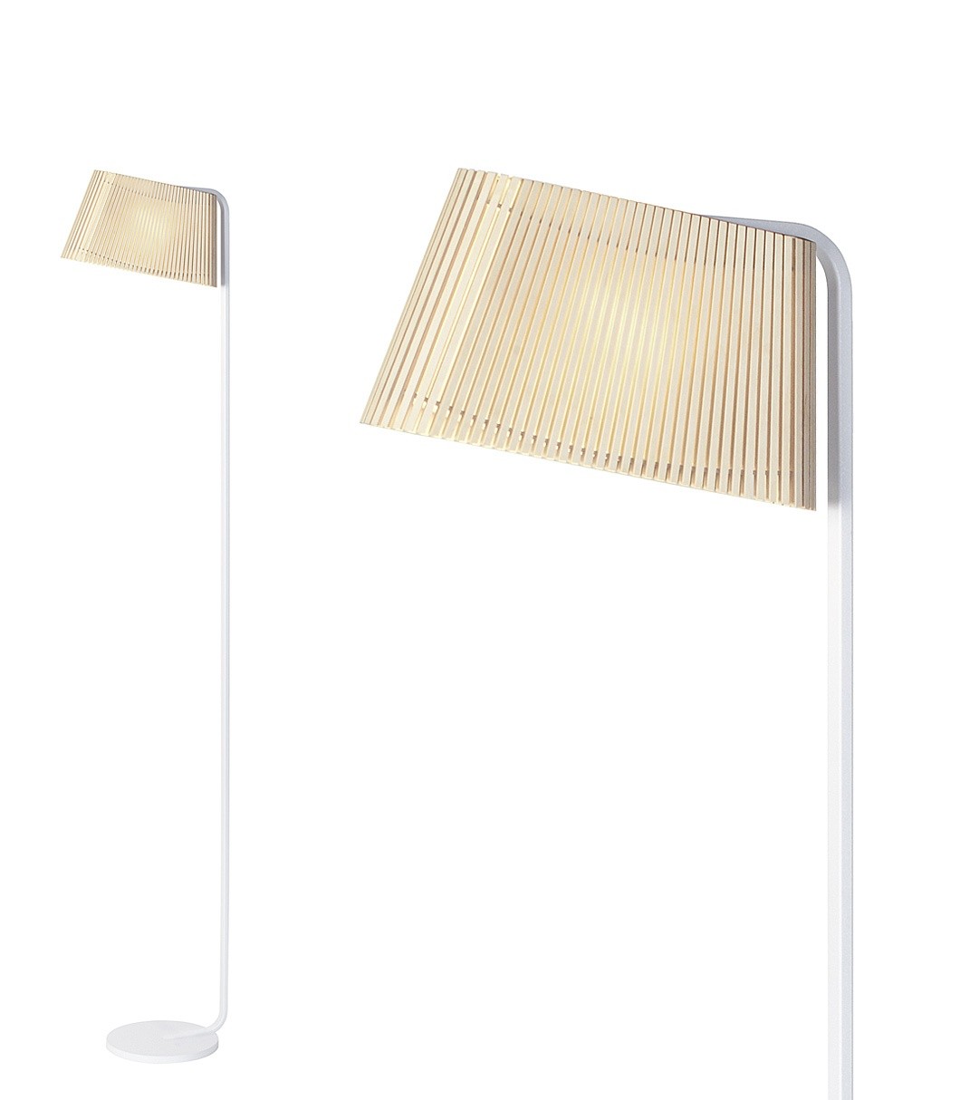 Lampadaire Led au design scandinave Owalo 7010 en bois naturel