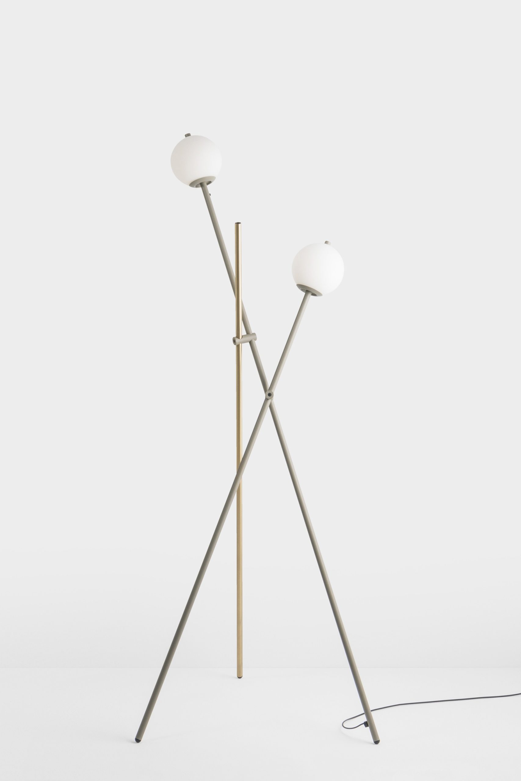 Lampadaire 2 bulles LED en métal - Asana par Estiluz