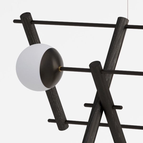 Suspension Constellation en chêne naturel par Kaito Yamada x Moon Moth