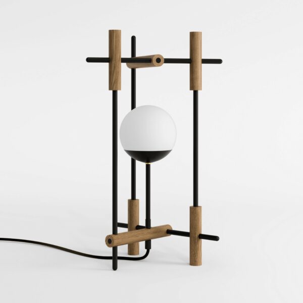 Lampe à poser Tanjun en chêne naturel par Kaito Yamada x Moon Moth
