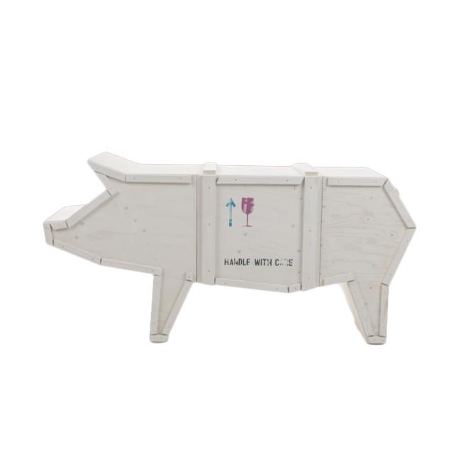 Buffet Sending Animals 2.0 version blanc en forme de cochon par Marcantonio x Seletti