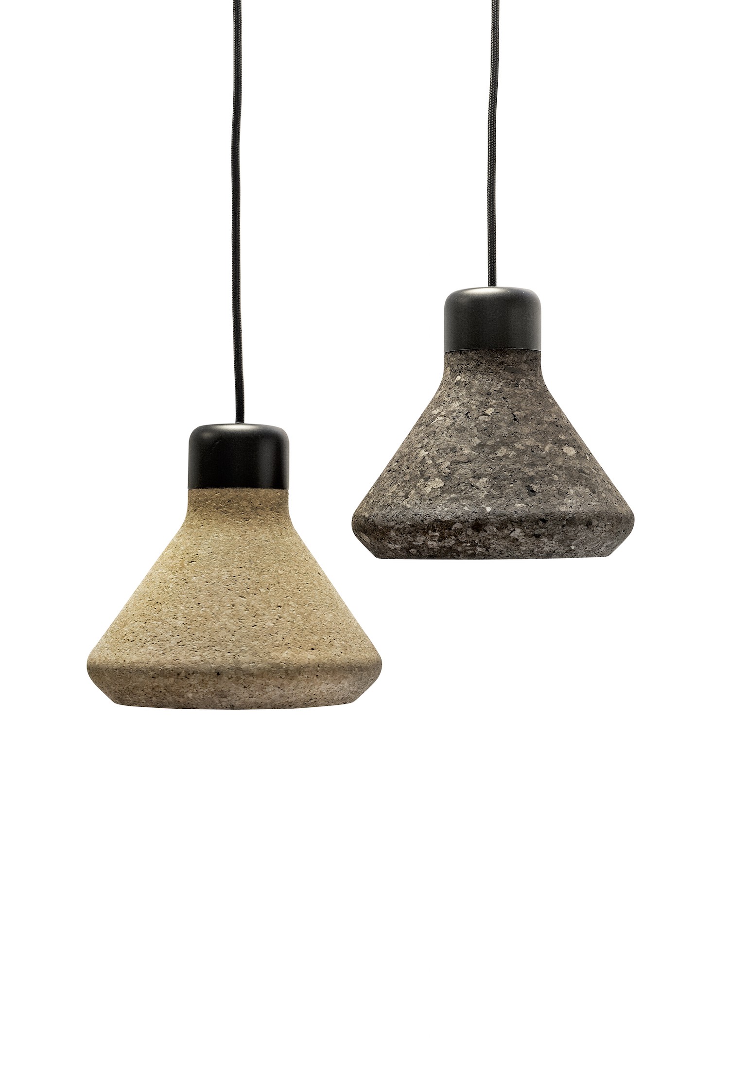 Suspension en liège naturel Luiz Lamp au design contemporain et naturel
