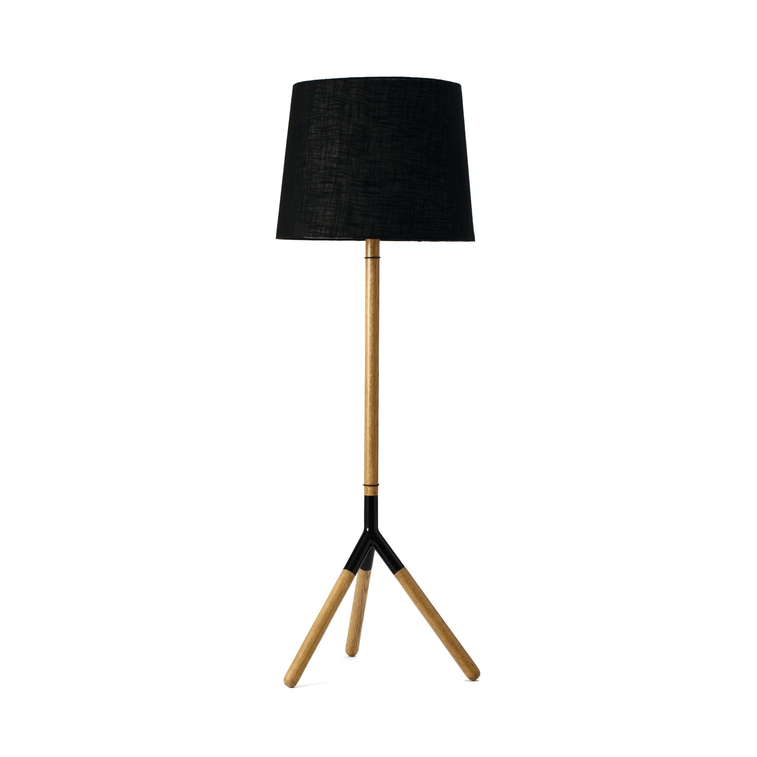 Lampadaire design Lathe Lamp en bois de chêne au design scandinave