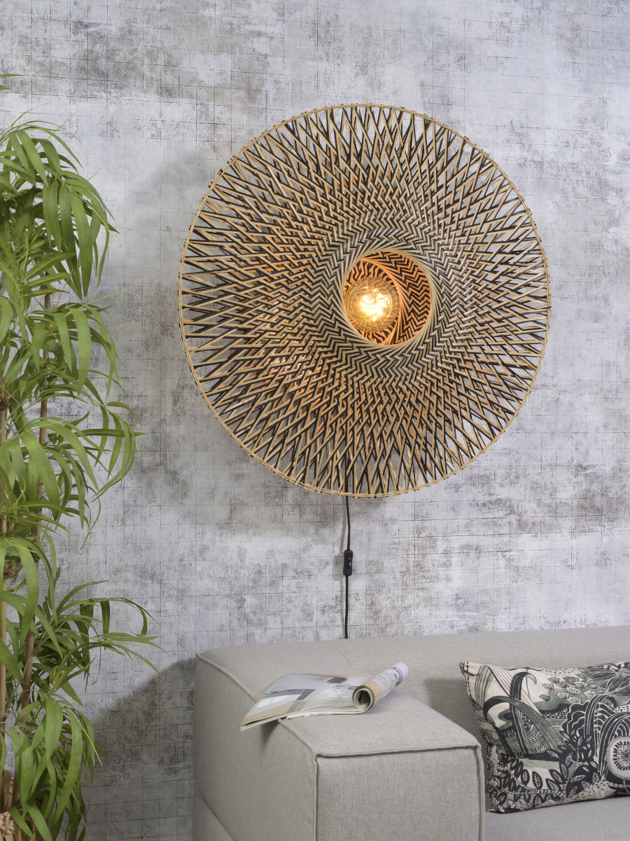 Applique Bali Ø87 cm en Bambou naturel au design naturel par Good & Mojo