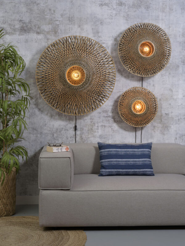 Applique Bali Ø87 cm en Bambou naturel au design naturel par Good & Mojo
