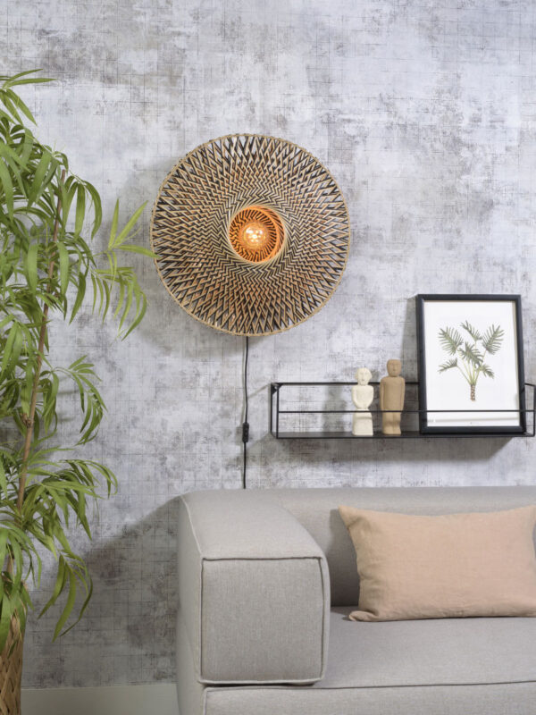Applique Bali Ø60 cm en Bambou naturel au design naturel par Good & Mojo
